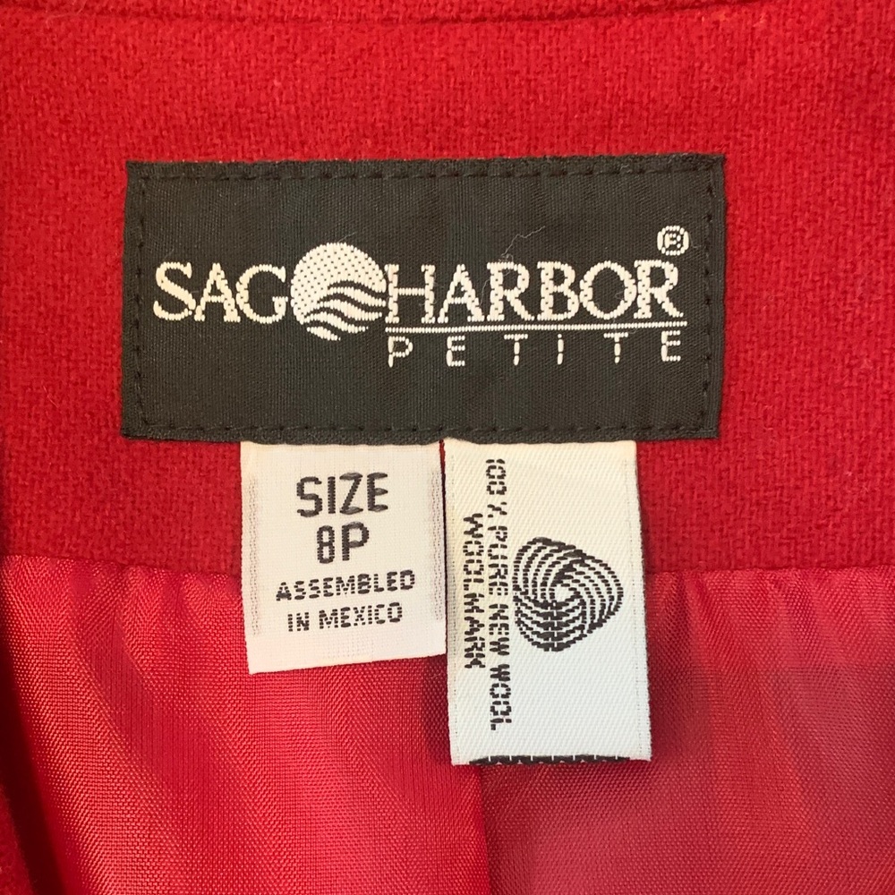 Sag Harbor Classic 100% Wool Red Blazer - Picture 8 of 10